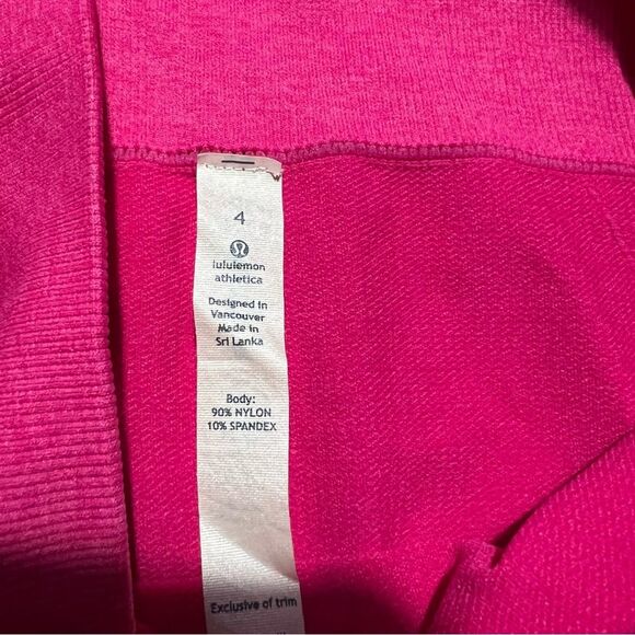 Lululemon In The Flow Crop II Heathered Jewelled Magenta Seamless Leggings Sz 4 - Picture 8 of 9